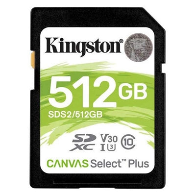 Tarjeta memoria sdxc 512gb kingston canvas select plus uhs - i cl10