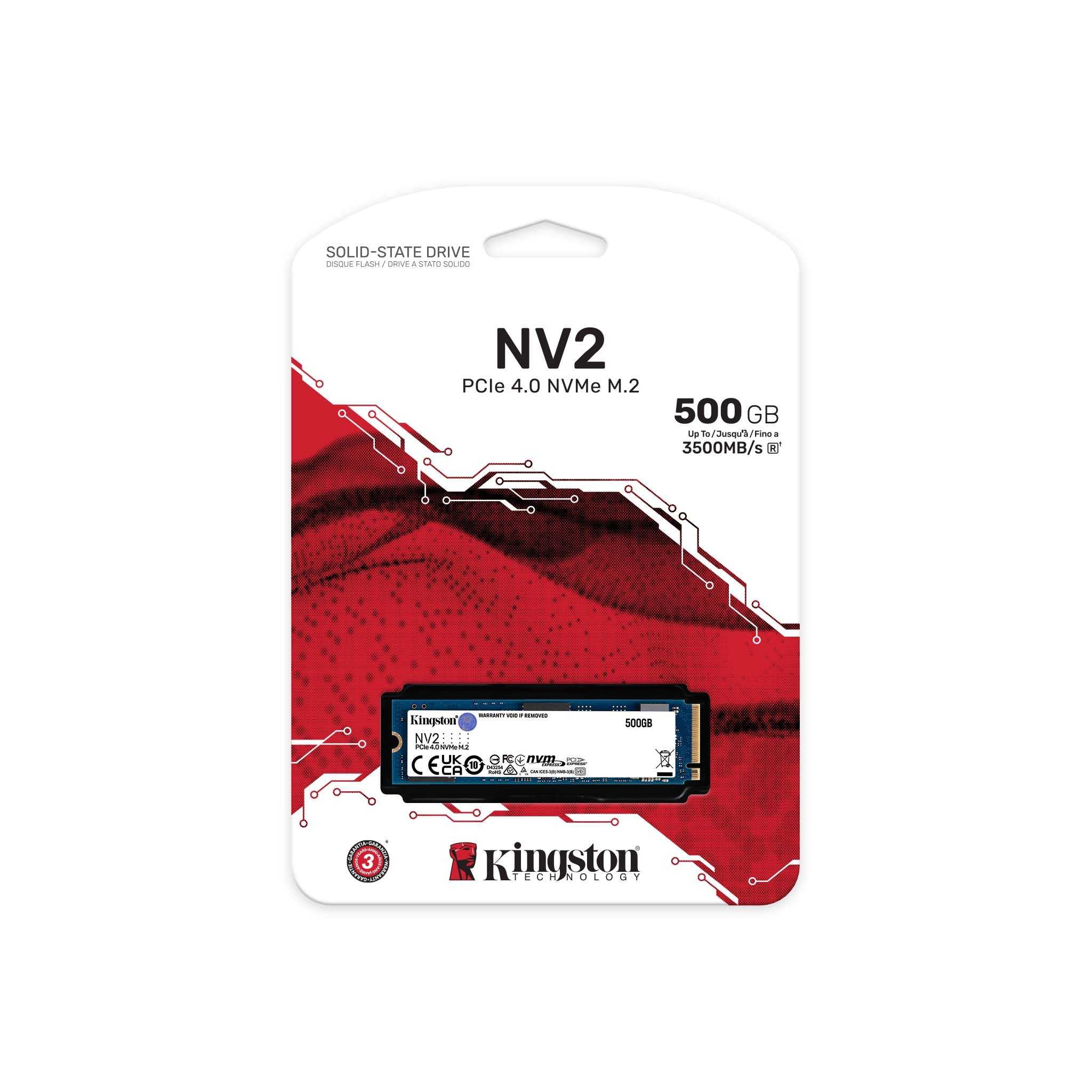 Disco duro interno ssd kingston snv2s - 500g nv2 500gb m.2 pcie 4.0 nvme