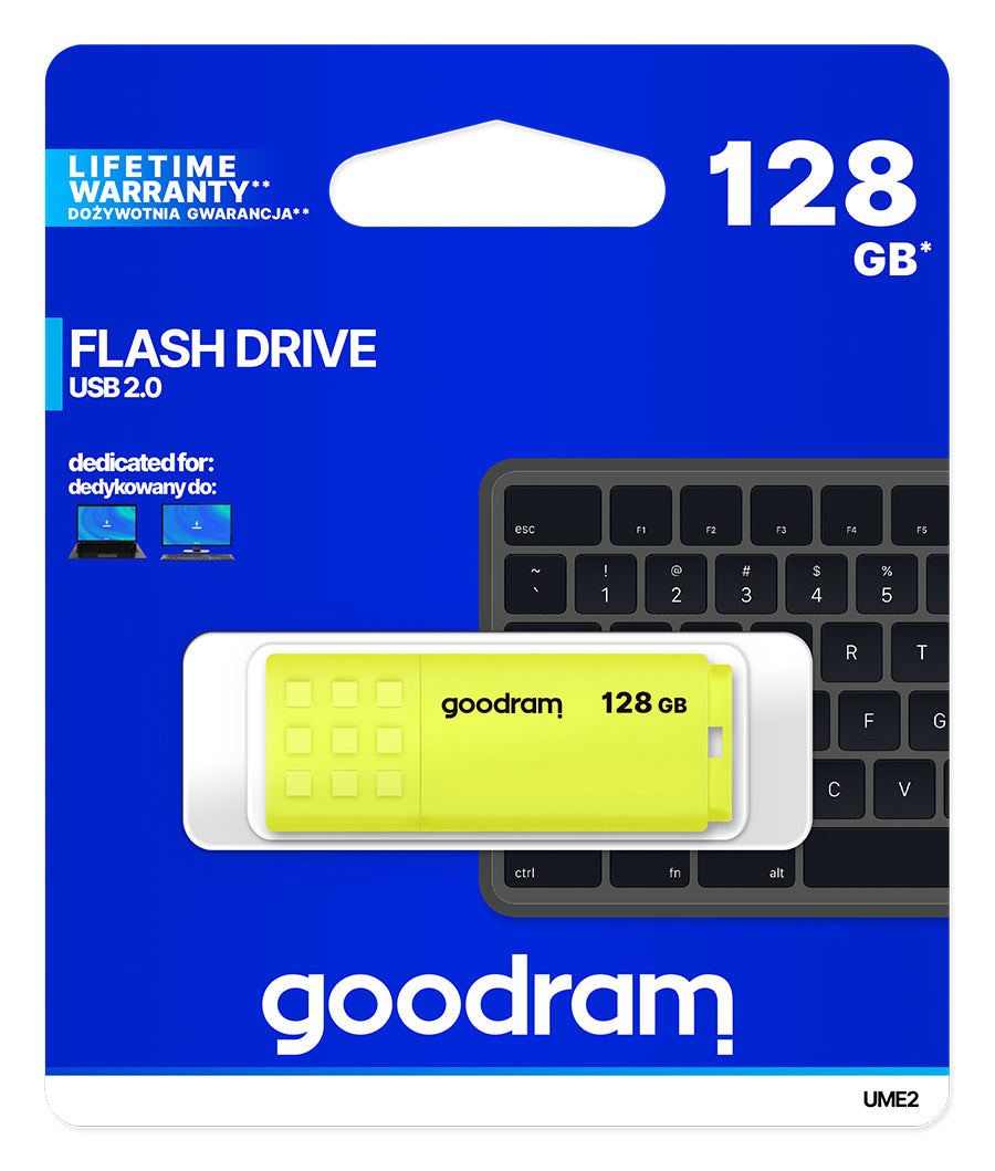 Memoria usb 2.0 goodram 128gb ume2 amarillo