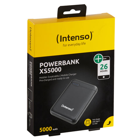 Powerbank intenso xs5000 5000mah usb tipo a usb tipo c negro