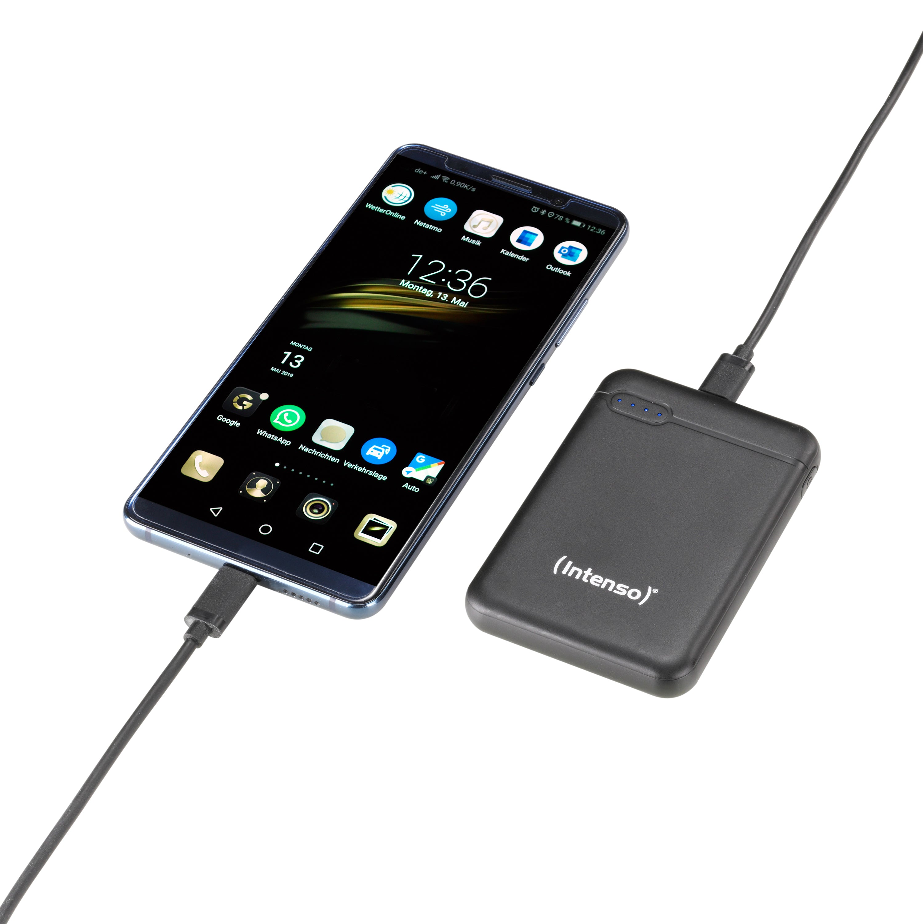 Powerbank intenso xs5000 5000mah usb tipo a usb tipo c negro