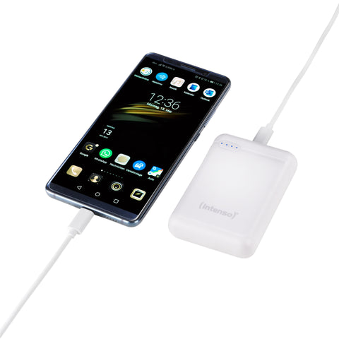 Powerbank intenso xs10000 10000mah usb tipo a usb tipo c blanco slim