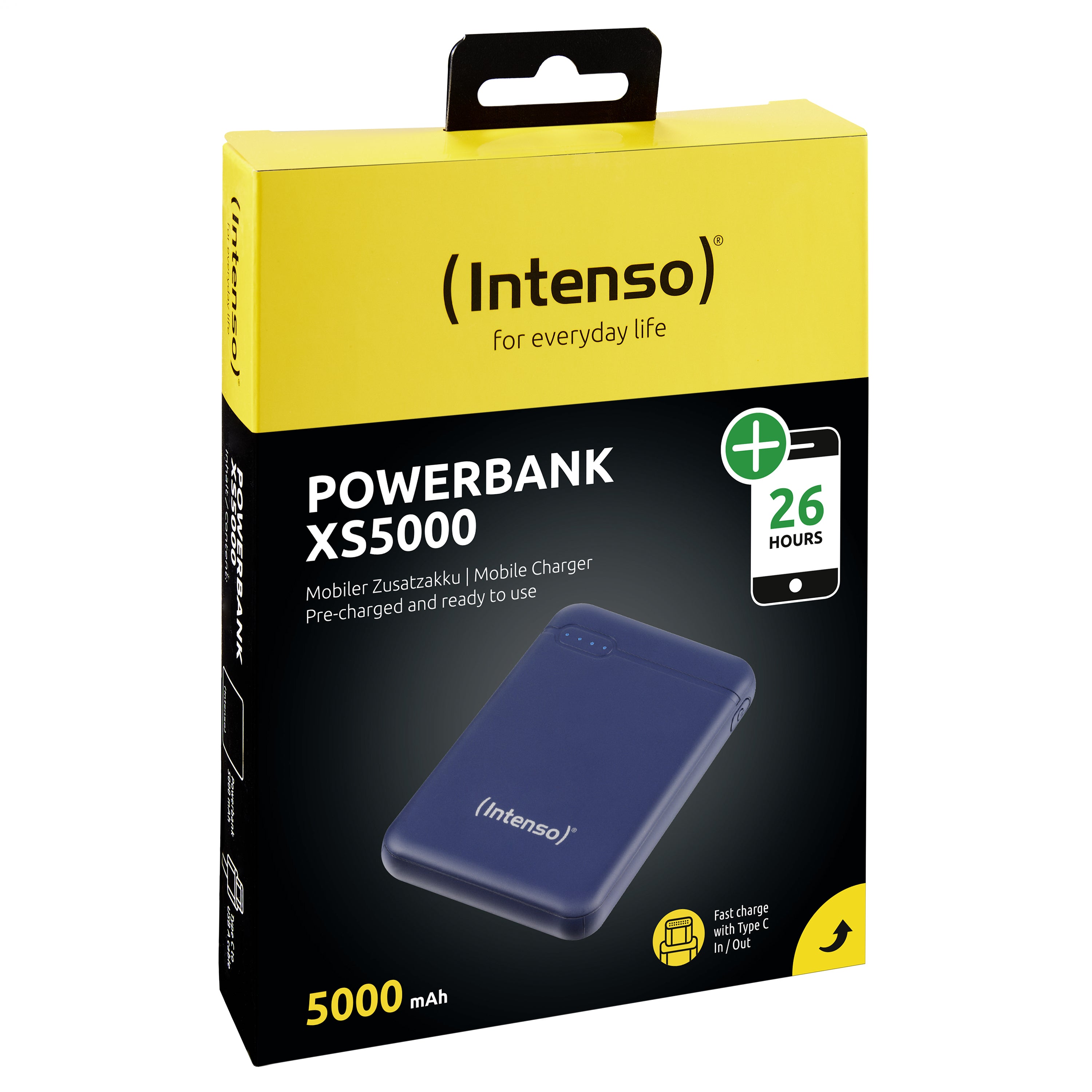 Powerbank intenso xs5000 5000mah usb tipo a usb tipo c azul