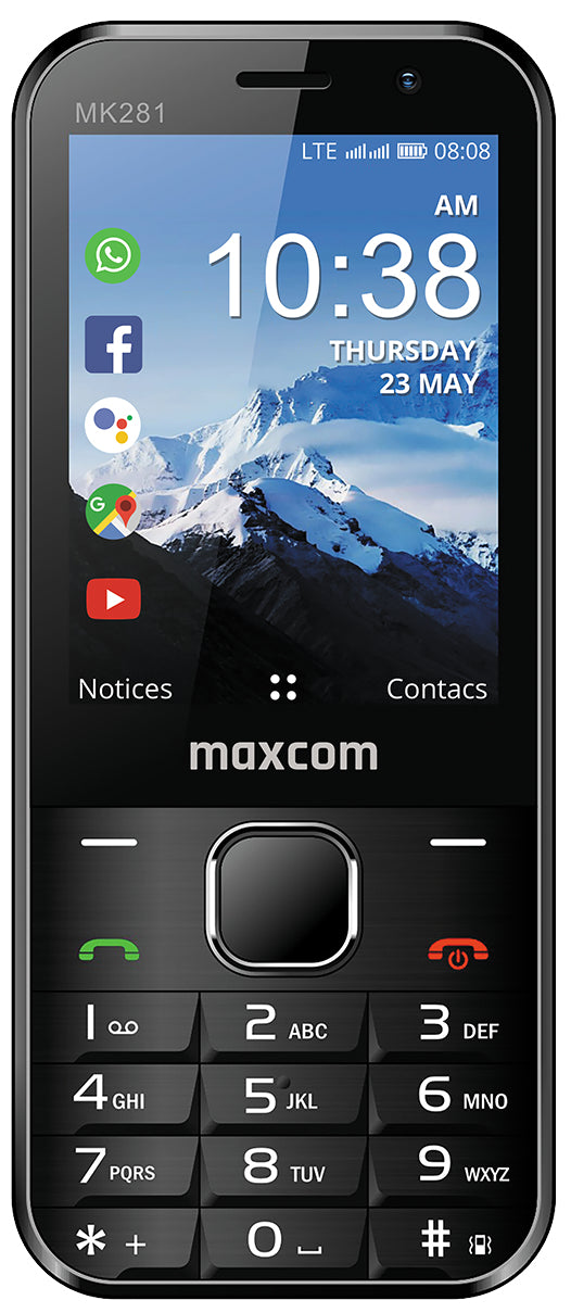 Telefono movil maxcom classic mk281 negro -  3.2pulgadas -  4gb rom -  512mb ram -  5 mpx -  0.3 mpx -  4g