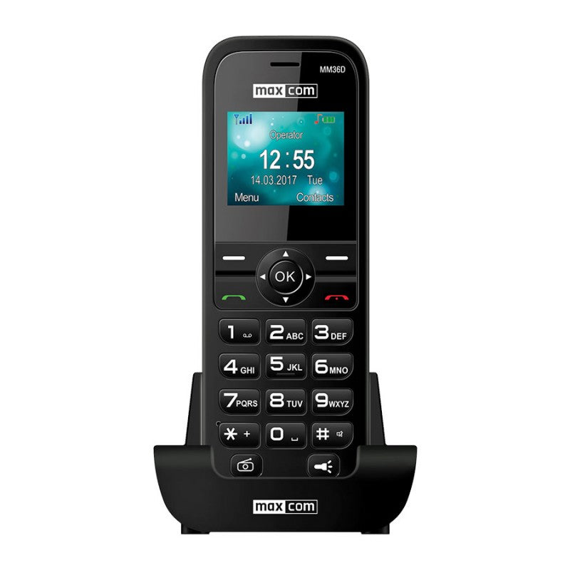 Telefono fijo inalambrico con tarjeta sim maxcom dec mm36d 1.77pulgadas -  3g
