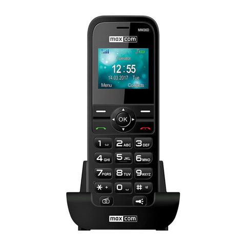Telefono fijo inalambrico con tarjeta sim maxcom dec mm36d 1.77pulgadas -  3g