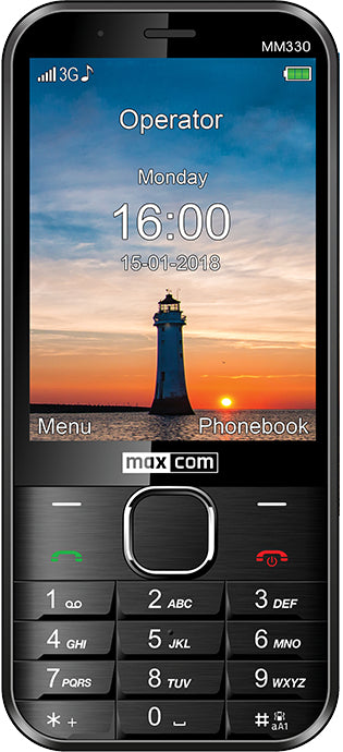 Telefono movil maxcom mm330 black -  3.2pulgadas -  5mpx -  3g