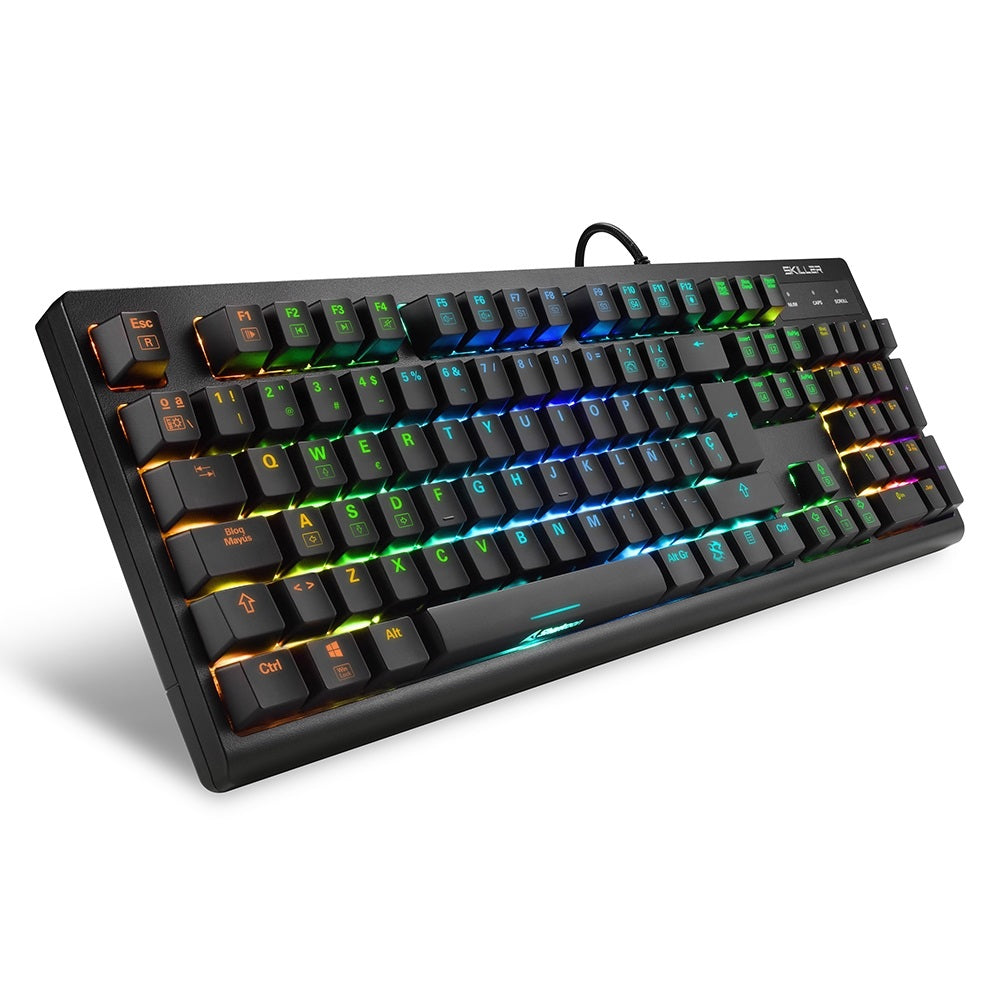 Teclado gaming sharkoon shark skiller sgk30 blue portugues