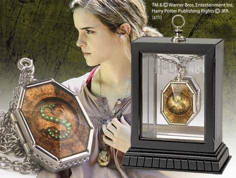 Replica the noble collection harry potter guardapelo horrocrux de salazar slytherin en expositor