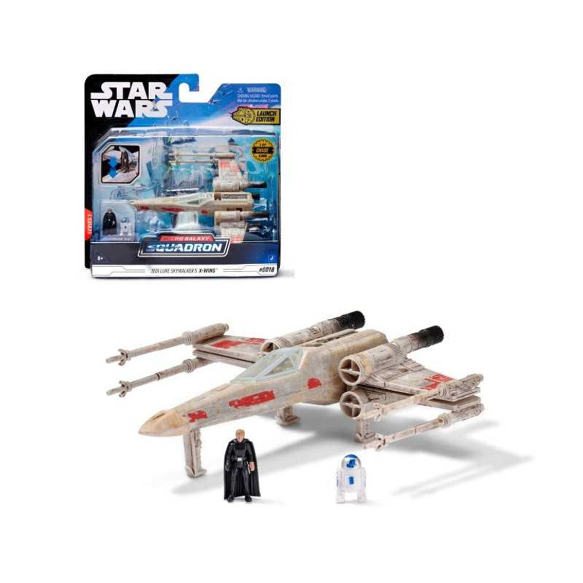 Figura jazwares star wars nave x - wing batalla y figura