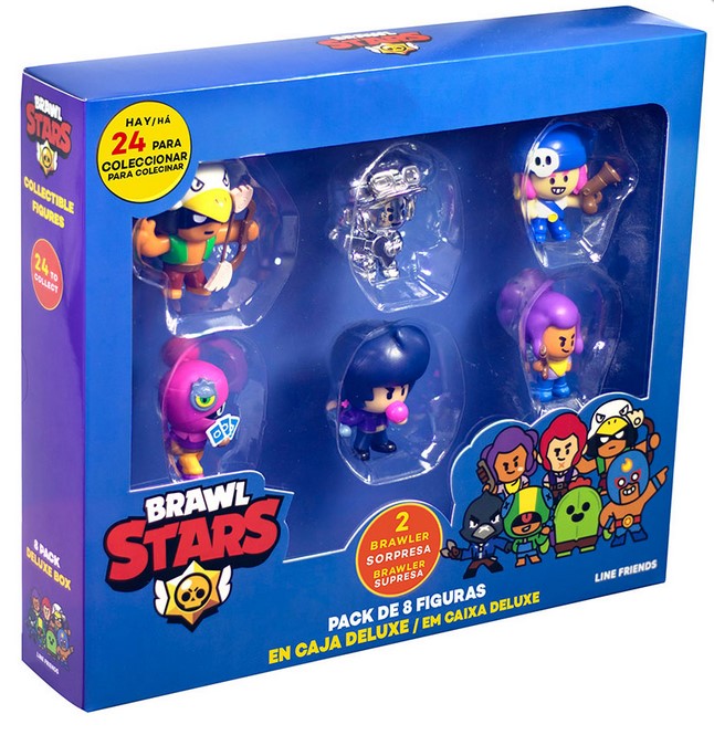 Figuras brawl stars caja pack 8 deluxe aleatorio