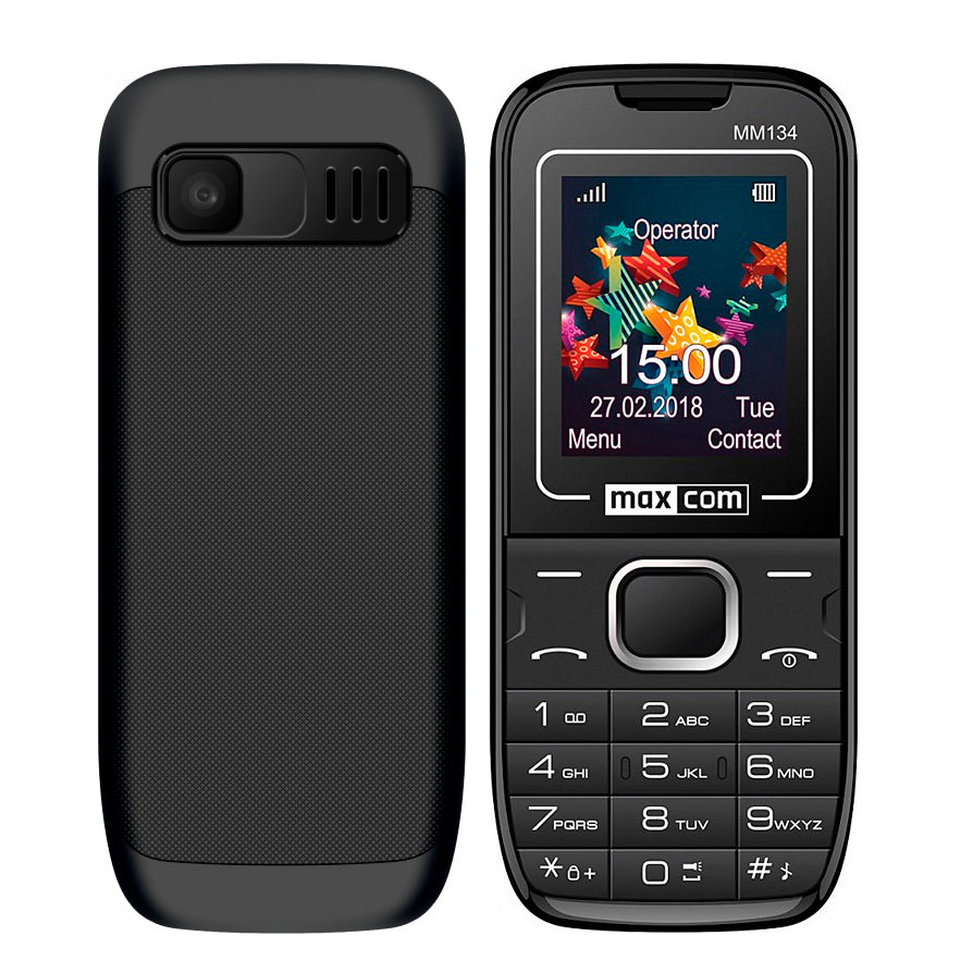 Telefono movil maxcom mm134 black -  1.77pulgadas -  vga -  2g