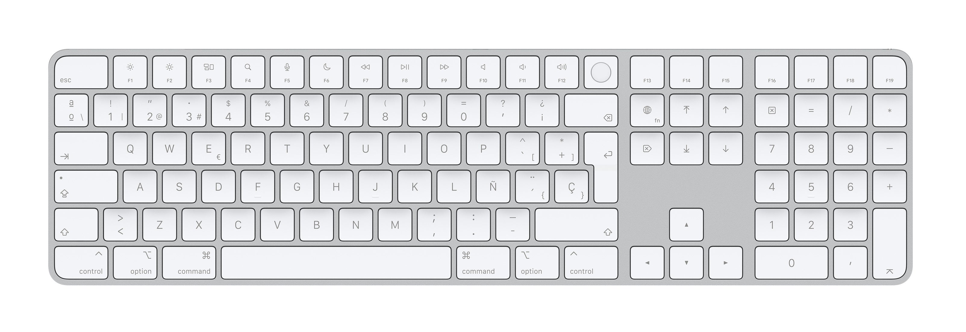 Teclado apple magic keyboard touch id numerico original de apple -  para mac -  español