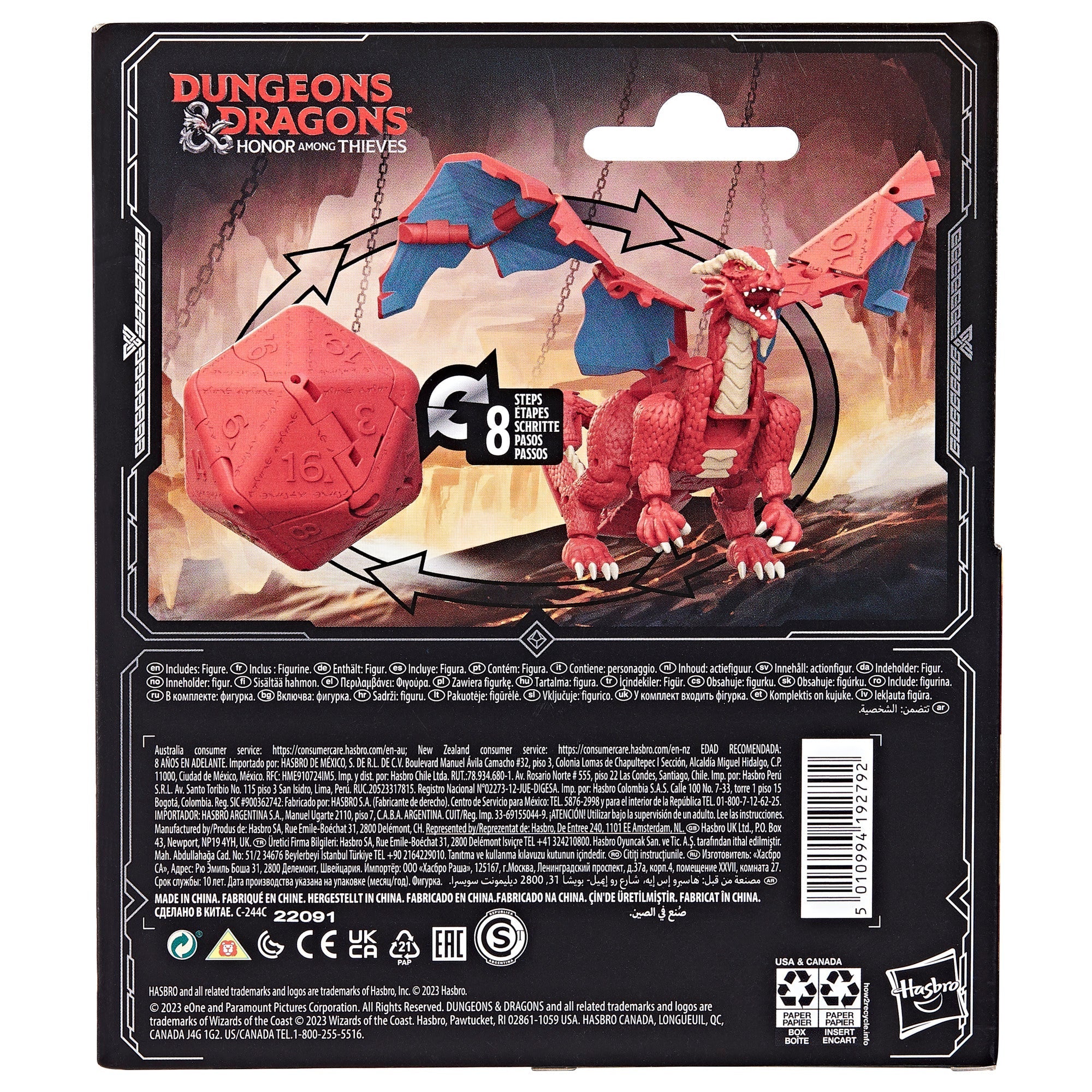 Figura hasbro dicelings dungeons & dragons : honor among thieves -  red dragon