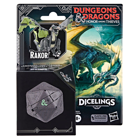 Figura hasbro  dicelings dungeons & dragons : honor among thieves -  black dragon