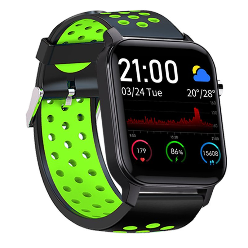 Reloj smartwatch leotec multisport bit 2 plus ip68 negro y verde 1.4pulgadas