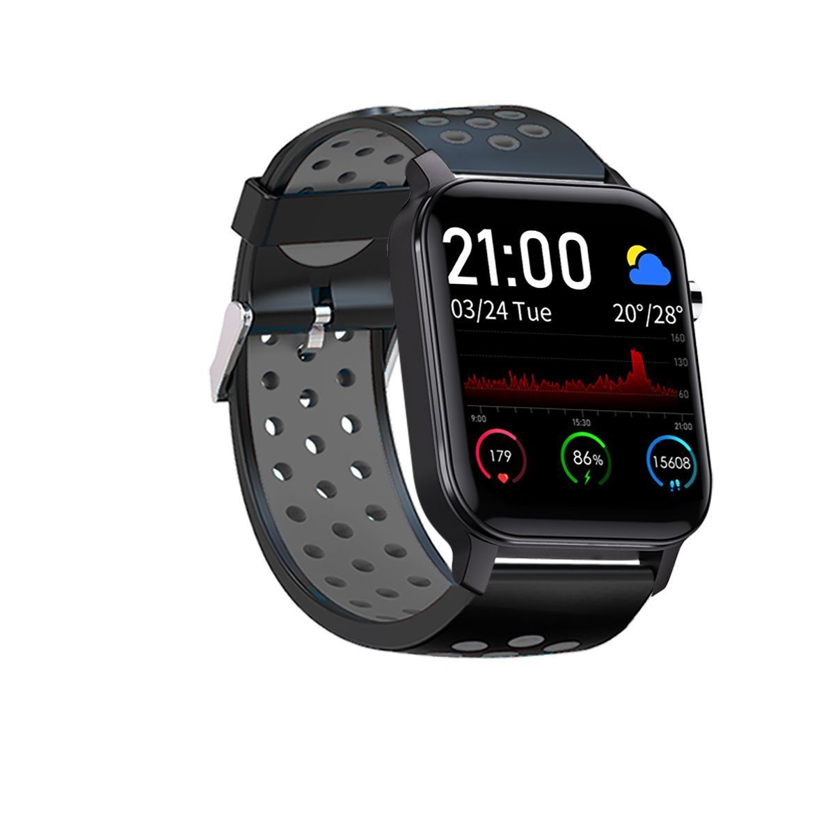 Reloj smartwatch leotec multisport bip 2 plus ip68 negro y gris 1.4pulgadas