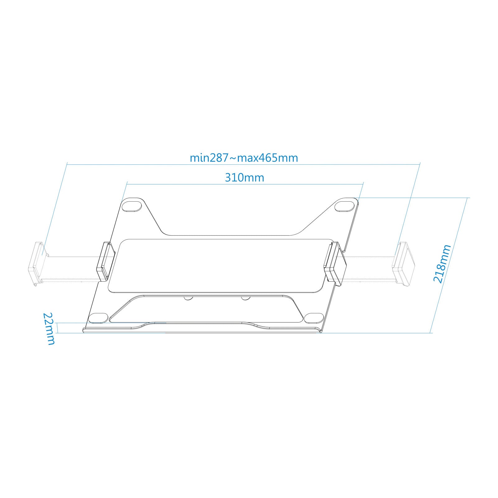 Soporte tooq para portatil 11.6pulgadas -  17.3pulgadas carga maxima 9kg vesa 75 x 75