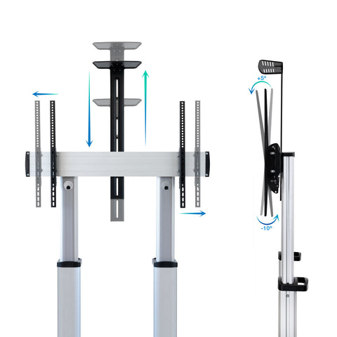 Soporte suelo tv tooq fs20300m - b 60pulgadas - 100pulgadas carga maxima 100kg aluminio