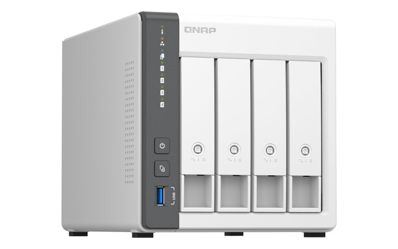 Servidor nas qnap ts - 433 - 4g nas 4xhdd - bay 1x2.5gbe+1xgbe