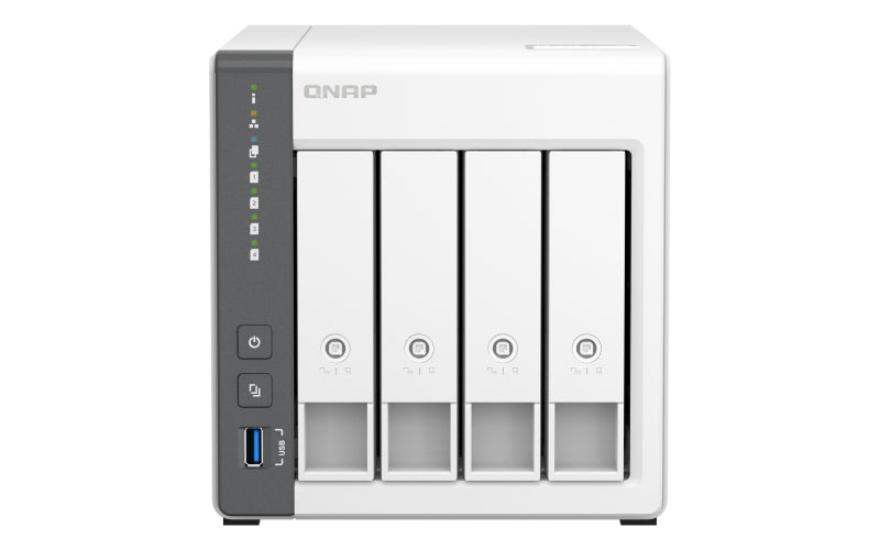 Servidor nas qnap ts - 433 - 4g nas 4xhdd - bay 1x2.5gbe+1xgbe