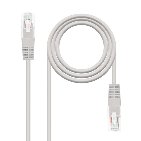 Latiguillo cable red utp cat.5e rj45 nanocable 0.25m gris