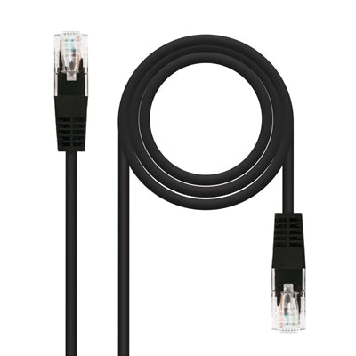 Latiguillo cable red utp cat.6 rj45 nanocable 0.5m negro