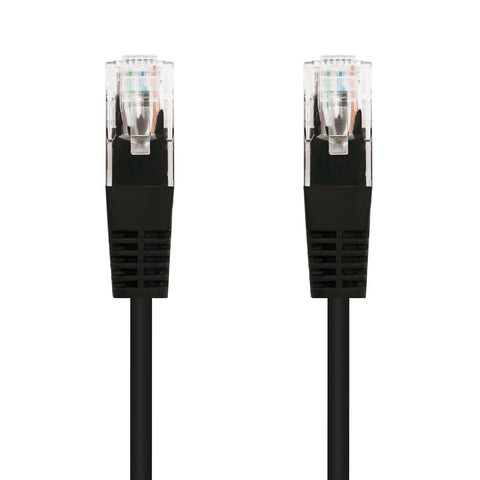 Latiguillo cable red utp cat.6 rj45 nanocable 0.5m negro