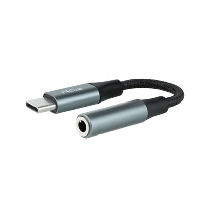 Cable adaptador usb tipo c a jack 3.5mm nanocable 0.11m -  macho - hembra -  gris