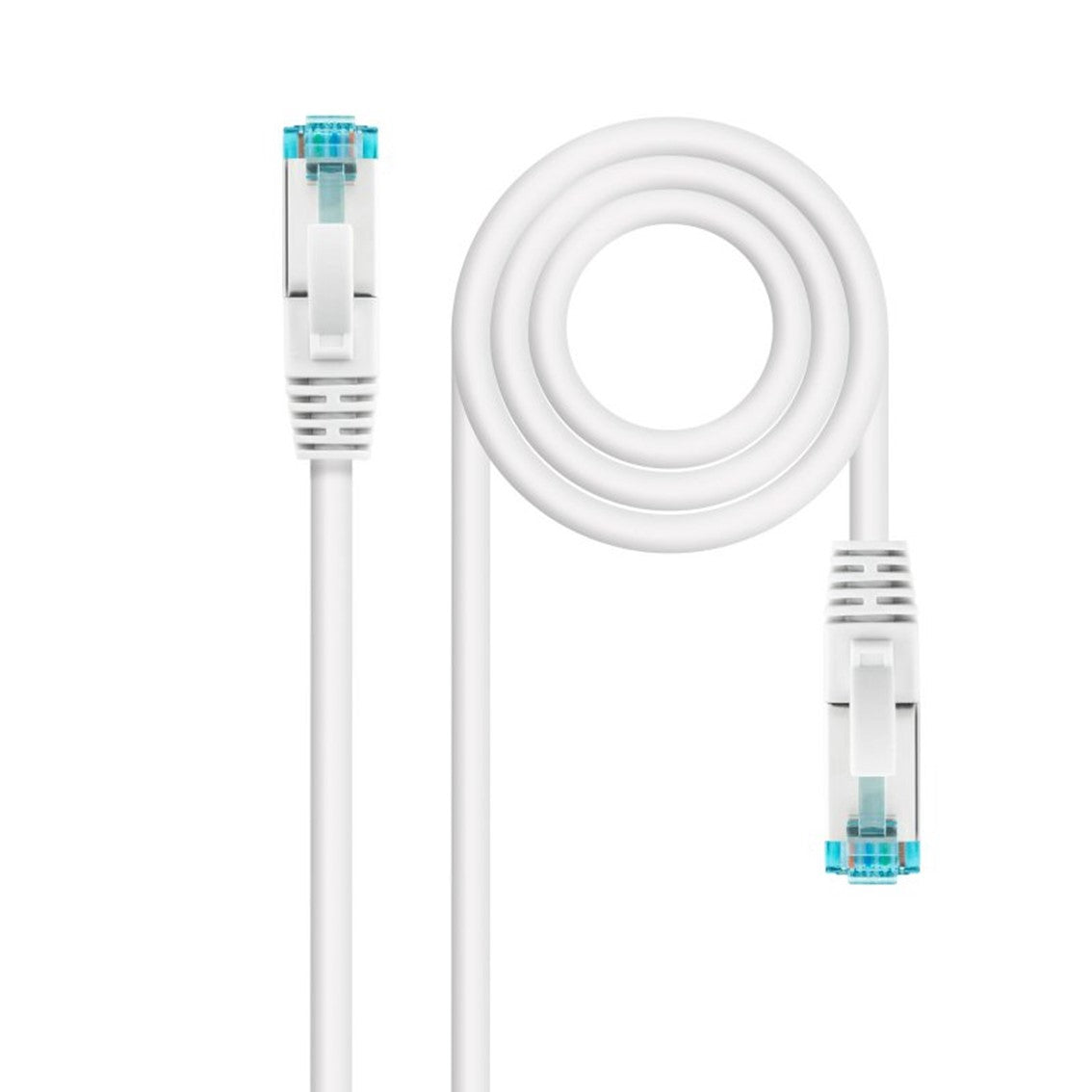 Latiguillo cable red lszh - sftp cat.7 rj45 nanocable 0.25m blanco