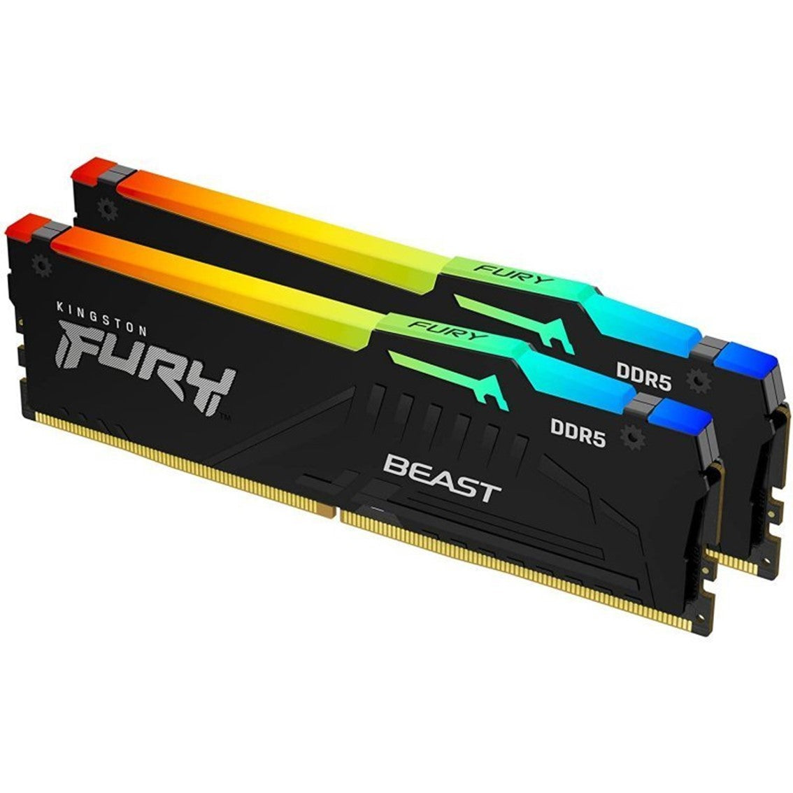 Memoria ram ddr5 32gb 2x16gb kingston - 6000 mhz - pc5 - 48000 - fury beast ex rgb - cl36 - 1.25v