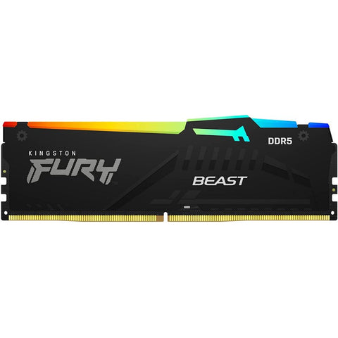 Memoria ram ddr5 32gb 2x16gb kingston - 6000 mhz - pc5 - 48000 - fury beast ex rgb - cl36 - 1.25v