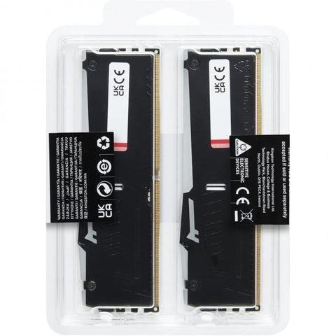 Memoria ram ddr5 32gb 2x16gb kingston - 6000 mhz - pc5 - 48000 - fury beast ex rgb - cl36 - 1.25v