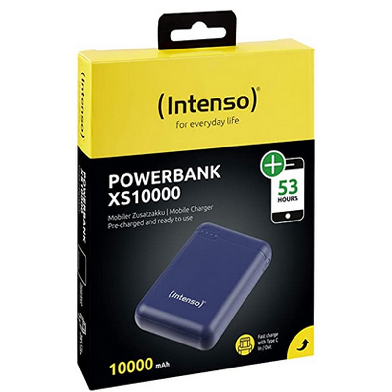 Powerbank intenso xs10000 10000mah usb tipo a usb tipo c azul