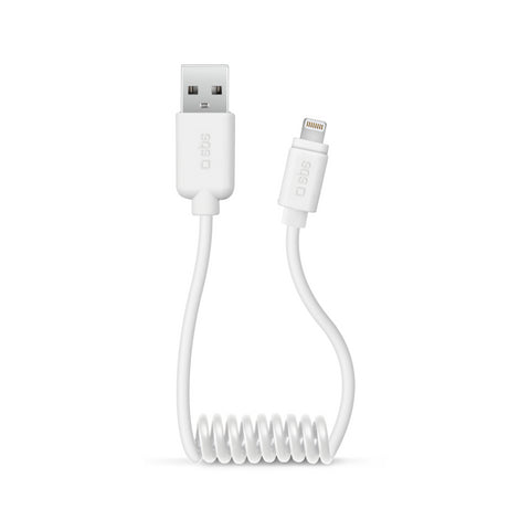 Sable tipo muelle usb 2.0 a lightning sbs 0.5m - macho - macho - blanco