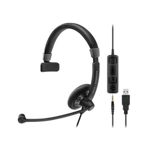 Auriculares epos sennheiser sc45 jack 3.5mm usb 2.0 microfono negro