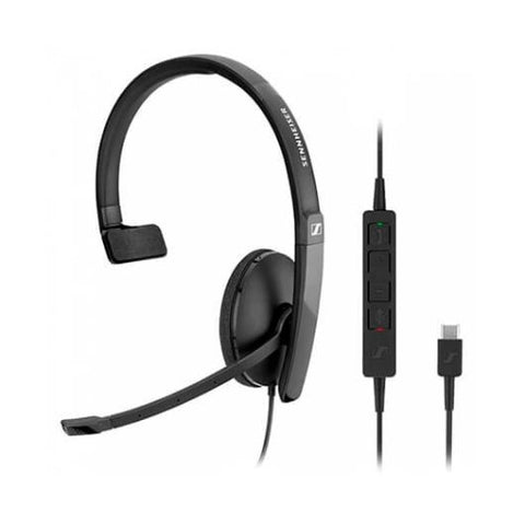 Auriculares epos sennheiser sc 130 usb tipo c microfono negro