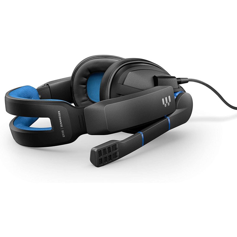 Auriculares gaming epos sennheiser gsp 300 jack 3.5mm microfono negro y azul