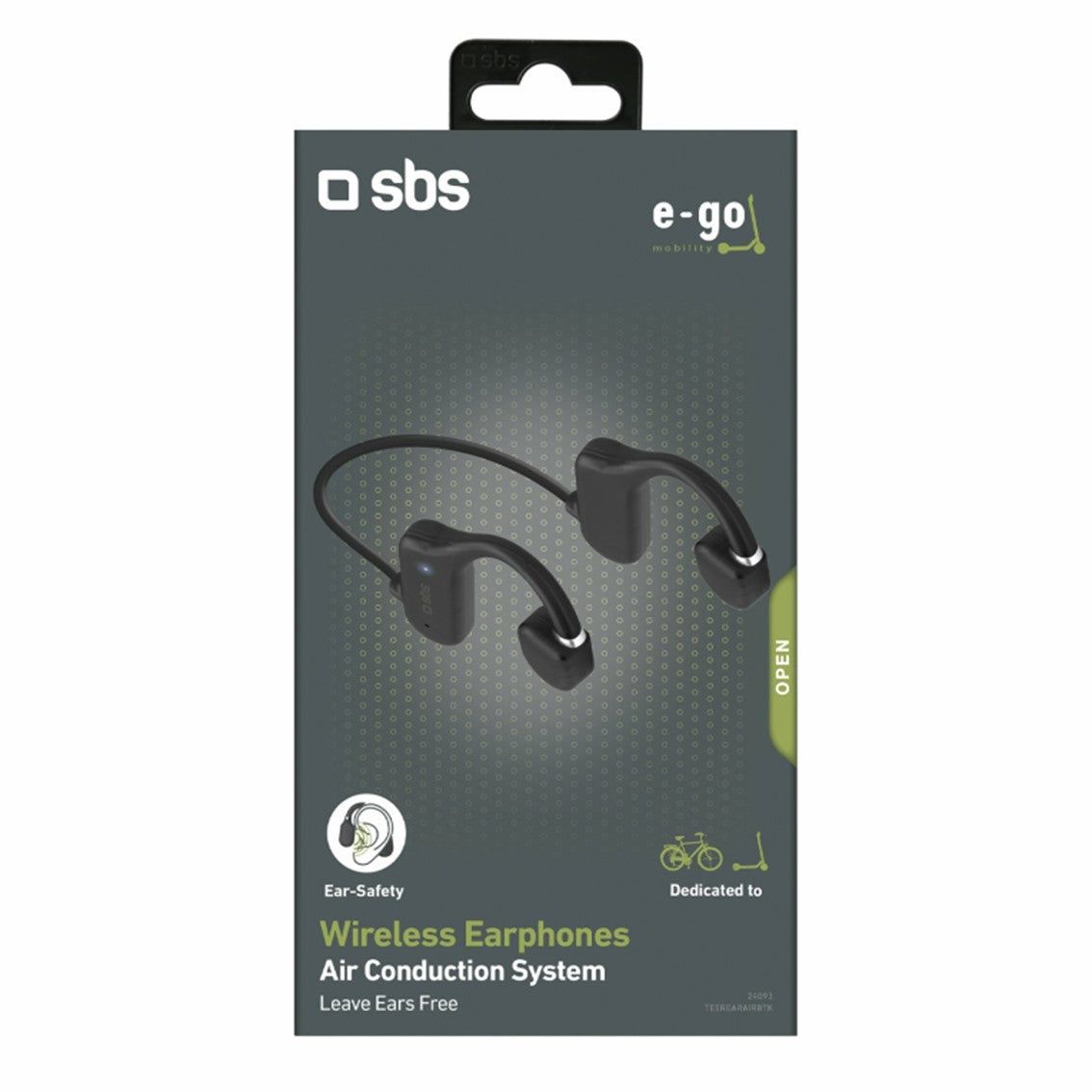 Auriculares inalambricos sbs teerearairbtk air conduction bluetooth 5.0 negro