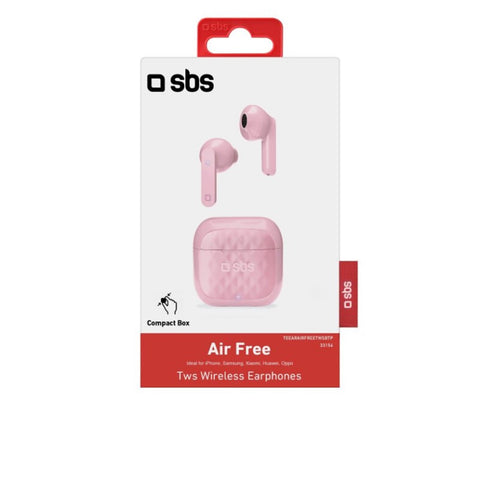 Auriculares inalambricos magneticos sbs teearairfreetwsbtp rosa