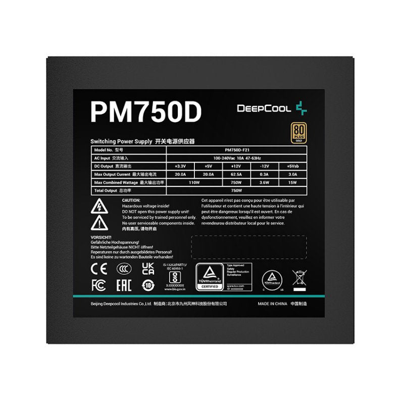 Fuente alimentacion deepcool pm750d gaming atx 750w