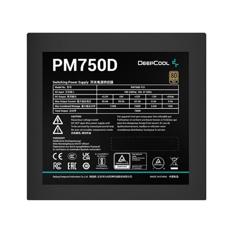 Fuente alimentacion deepcool pm750d gaming atx 750w