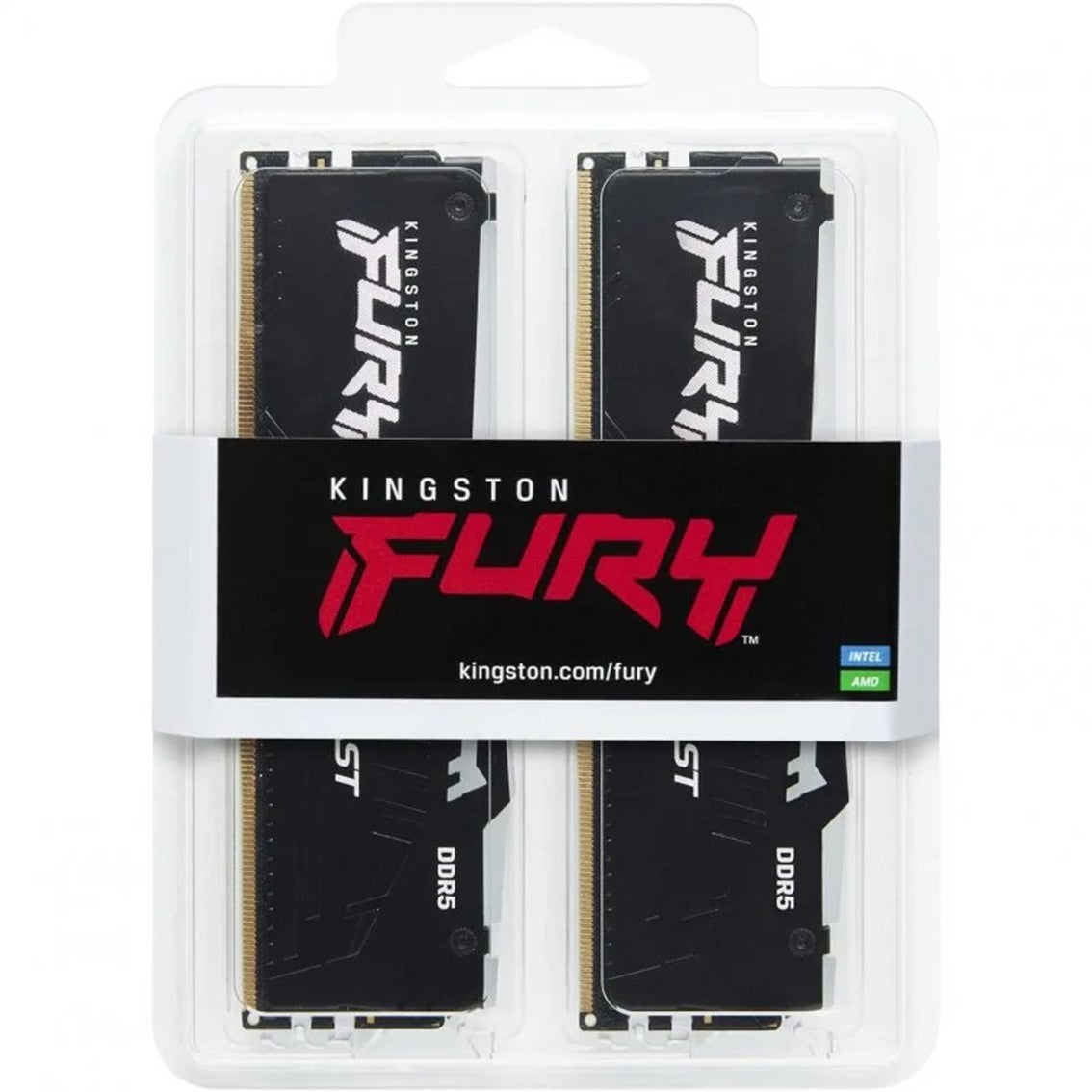 Memoria ram ddr5 32gb 2x16gb kingston - 5600mhz - pc5 44800 - fury beast rgb - cl36 - 1.25v