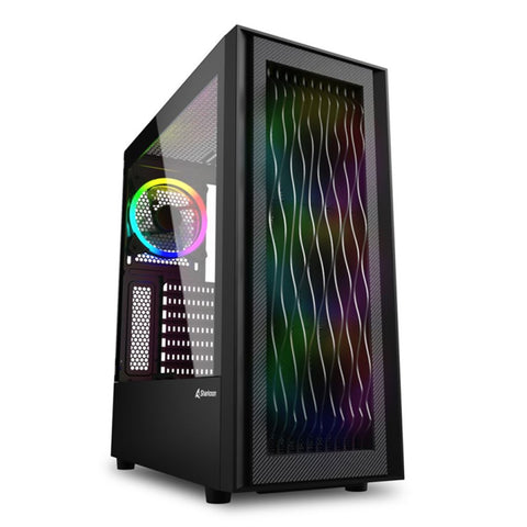 Caja ordenador gaming sharkoon wave atx 2 x usb 3.0 rgb negro