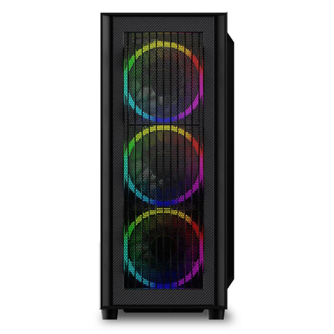 Caja ordenador gaming sharkoon wave atx 2 x usb 3.0 rgb negro