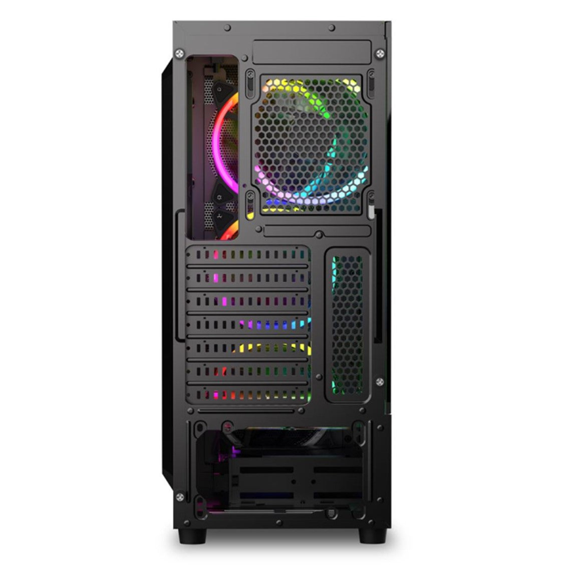 Caja ordenador gaming sharkoon wave atx 2 x usb 3.0 rgb negro