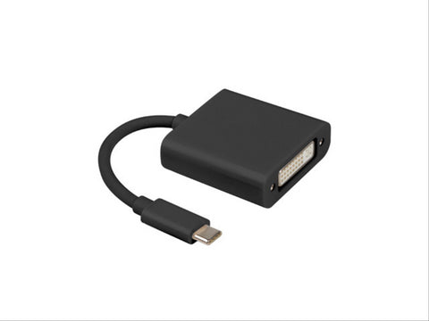 Adaptador usb lanberg usb tipo c macho 3.1 a dvi - i hembra (24+5) dual link 15cm negro