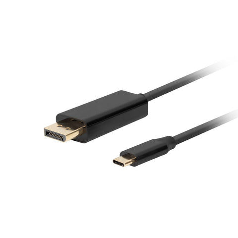 Cable usb tipo c a displayport 4k lanberg 1m -  macho - macho -  negro