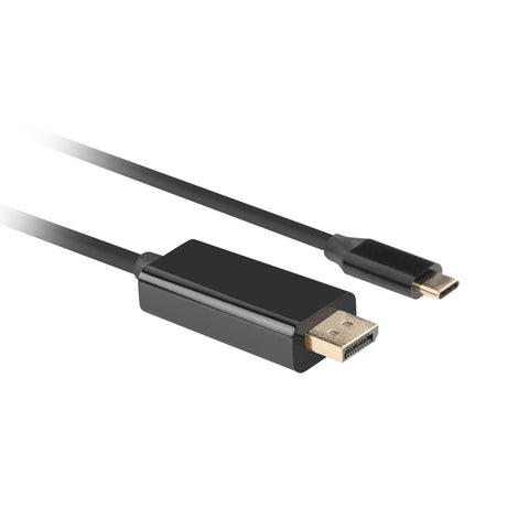 Cable usb tipo c a displayport 4k lanberg 1m -  macho - macho -  negro