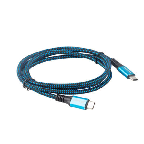 Cable usb tipo c lanberg 1.2m -  macho - macho -  negro - azul